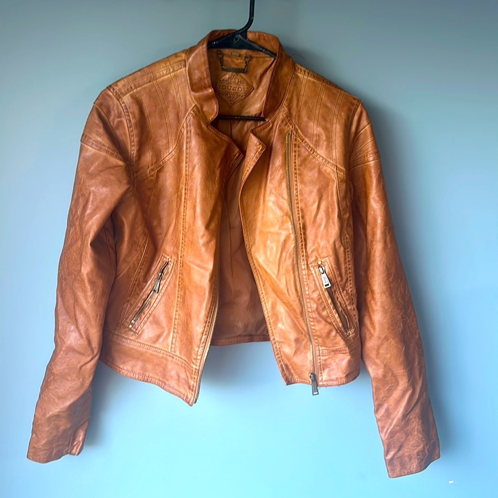 Jou Jou Brown leather jacket
